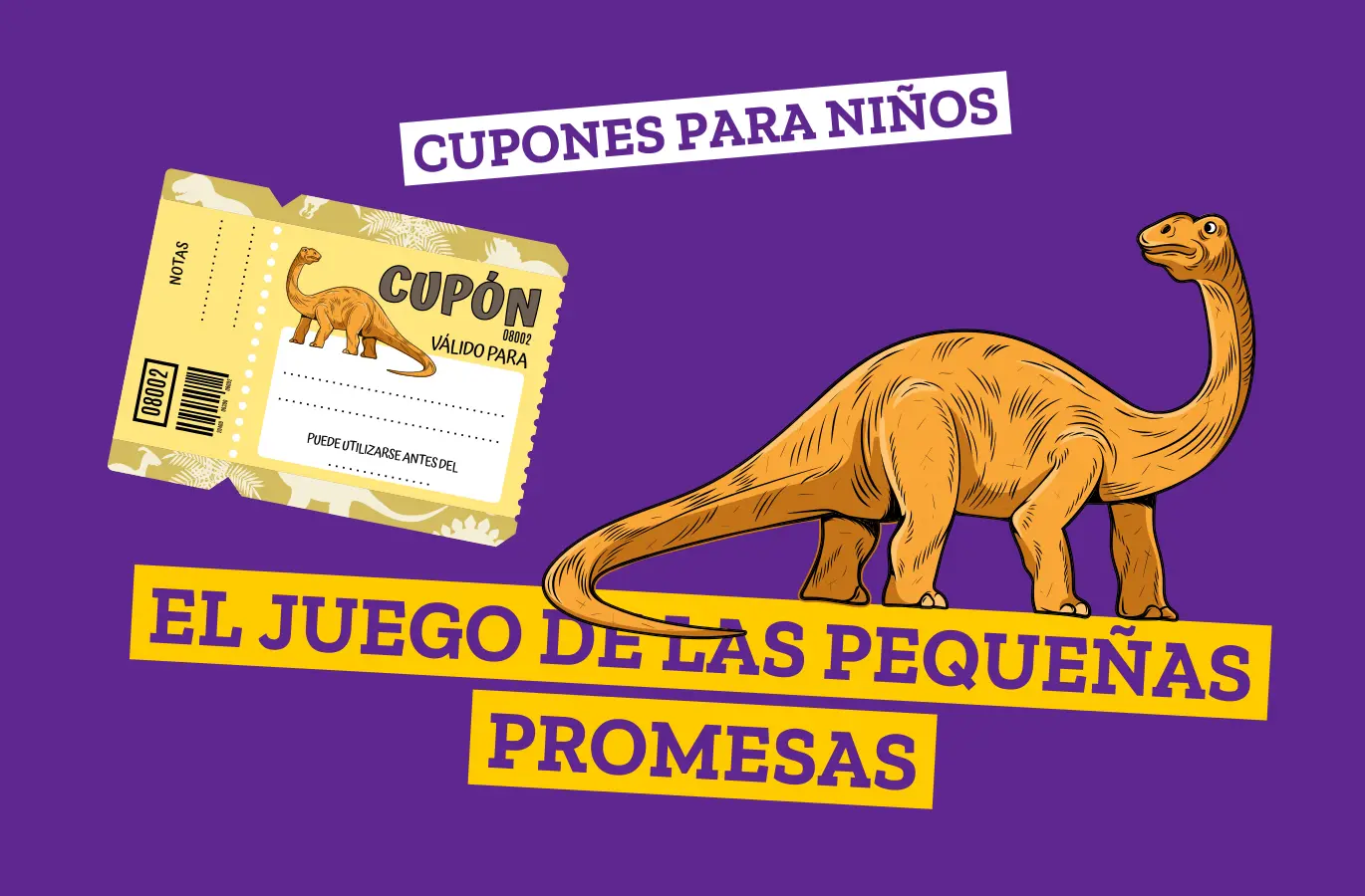 Presentación del cupones dinosaurios