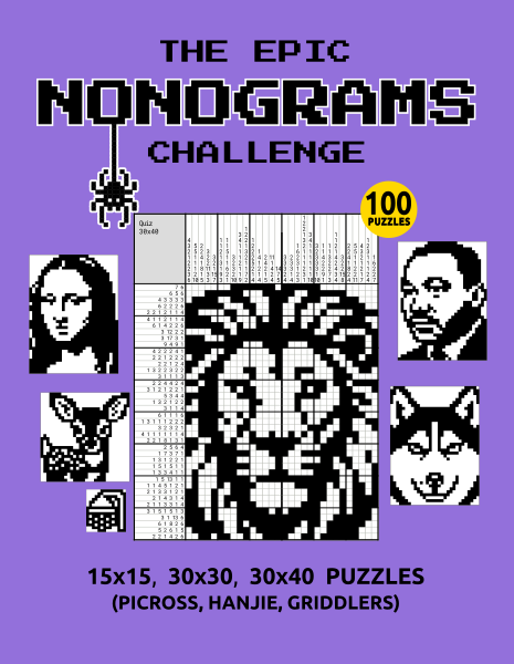 cover of the book the epic nonograms challenge